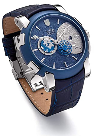 Kronsegler Apollo 11 - Herrenuhr Automatik Stahl Blau - Limitierte Automatikuhr 46mm mit Saphirglas