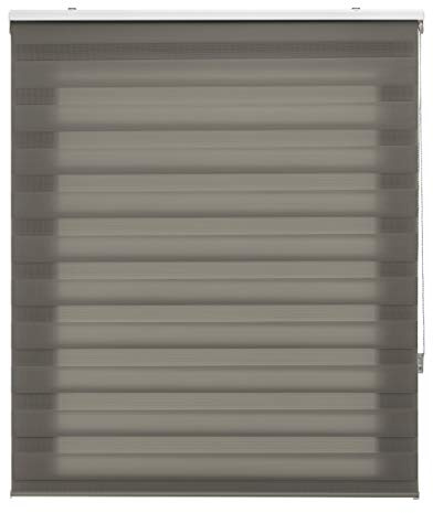 Blindecor Rollo nach Maß für Nacht und Tag - Farbe Anthrazit, Rollo 70 x 180 cm (Breite x Höhe), Stoffgröße 67 x 175 cm, Nacht- und Tagesrollo