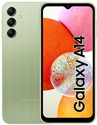 Samsung Galaxy A14 Smartphone Android, Display LCD FHD+ 6.6, 4GB RAM, 128GB Memoria interna espandibile, Batteria 5.000 mAh, Light Green [Versione italiana]