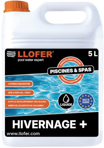 LLOFER - Produit d'hivernage Super - 5L - Effet détartrant, algicide et Anti-moisissures - Hivernage Actif et Passif - Non moussant