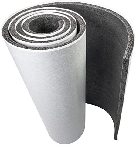 HASKYY 1QM Premium Dämmmatte Akustikmatte selbstklebend Auto Wohnwagen Schallschutzmatte Schaumstoffrolle Mattenrolle 50x200x1,3 cm Feuerfest Wasserdicht Schaumstoffplatte Moosgummi