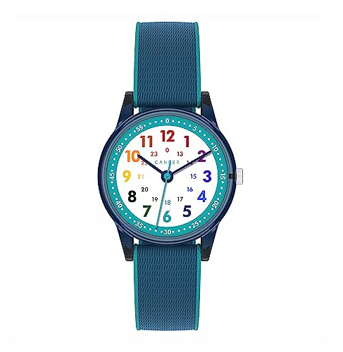 Cander Berlin MNA 0130 K - Orologio da polso per bambini, in velcro, impermeabile, 3 ATM, colore: Blu