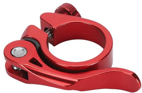 Collier de serrage pour tige de selle de vélo à dégagement rapide 31,8 mm haute dureté professionnel pour VTT (rouge)