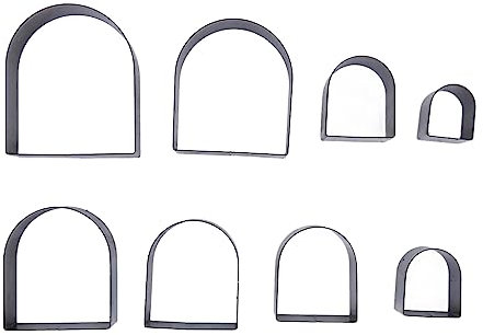 8Pcs Leather Cutting Die, Handmade Arch Design Cutter Punching Mold for DIY Leather Craft, 8Pcs Hollow Punch Cutter Handmade High Carbon Steel Hollow Cutter Mold Punching Tool Set