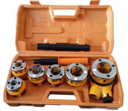 Set Filiera Manuale per Tubi Idraulici con Cricchetto e Prolunga 7 Pezzi | Filiere 1/4 - 1.1/4 con Pettini in Acciaio e Valigetta Rigida | Kit Professionale per Idraulici e Installatori