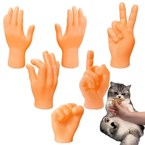 Mini-Hände für Katzen, kleine Hände für Katzen, Mini-menschliche Hände für Katzen, Haustier lustige Finger, Mini-gekreuzte Hände für Katzen, kleine gefaltete Hände für Katzenpfote, für Katzen, Hunde