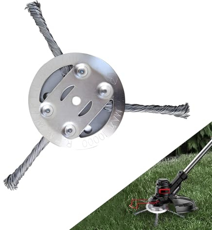 Rasentrimmer Fräskopf, Stahldraht Freischneider Trimmer Kopf, Gras Freischneider, Unkraut Drahtbürste für Garten Rasentrimmerkopf Rasenmäher Elektrowerkzeug (3 Köpfe)