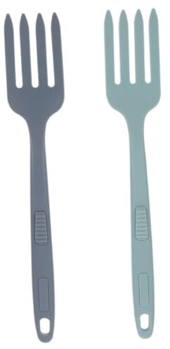 OUNONA 2pcs Silicone Cooking Fork Flexible Mixing Fork for Biscuits Silicone Blending for Stirring Ingredients and Serving Pasta in Kitchen
