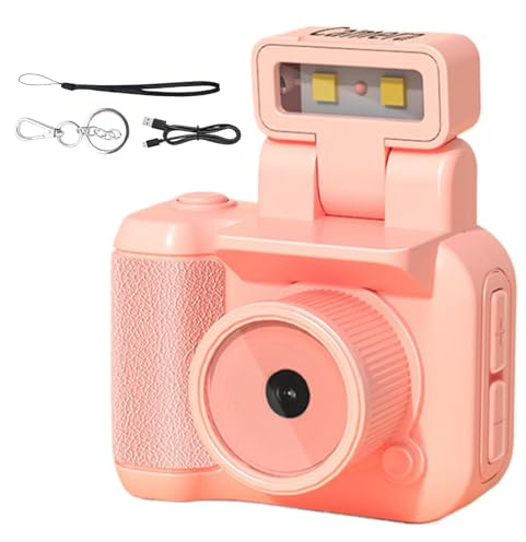 Fotocamera digitale compatta, fotocamera Retrosnap con luce flash LED, piccola fotocamera portachiavi vintage, fotocamera portatile da viaggio per registrazione di vlogging vita