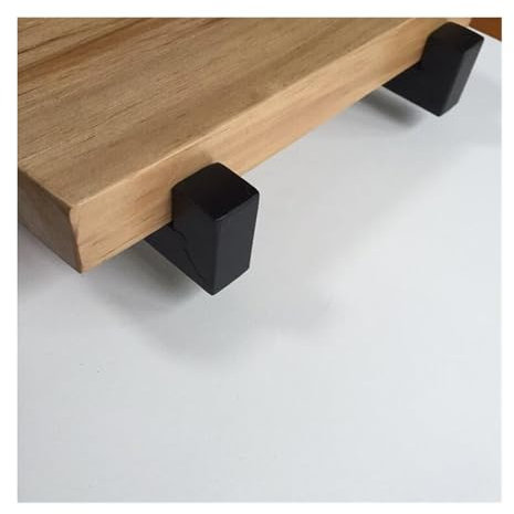 Soportes para Estante ​Soporte Estantería Plegable 20/3 0cm Tablero De Placa De Una Sola Capa Montada En La Pared Soporte De Hierro Forjado Metal Partition De Madera Soporte De Tablero (negro)(1)