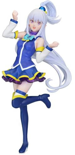 DEXSHUN Emilia Figur Re:0 Anime Figuren Anime Aqua Figur Statue Niedlich Mädchen Modellfigur 20cm PVC Modell Desktop Ornamente Geschenke für Anime-Fans