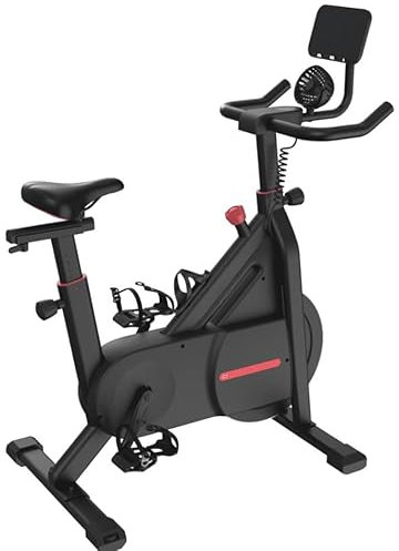 Bluearth Self-Powered-Fan Exercise Bike with Dynamic LED Light Effects, Pro Livestreaming Classes, Smart Exclusive App, 300 LBS Magnetic Resistance Indoor Stationary Cycling Workout Bike for Home