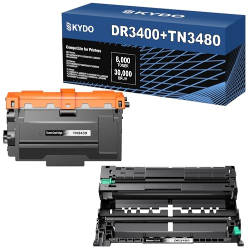 TN3480 Toner + DR3400 Trommel Kompatibel für Brother TN-3480 Tonerkassette DR-3400 Trommel für Brother HL-L5100DN MFC-L5750DW MFC-L5700DN HL-L5000DN HL-L5200DW HL-L6400DW DCP-L5500DN MFC-L6800DW