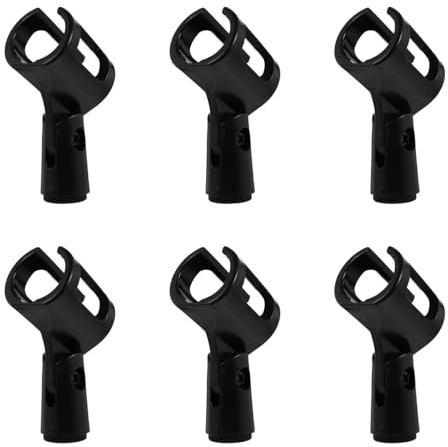 CVUTOVO Lot de 6 Clips de Microphone en H Pince à Cravate pour Micro Support en Plastique Solide pour Live et Scène