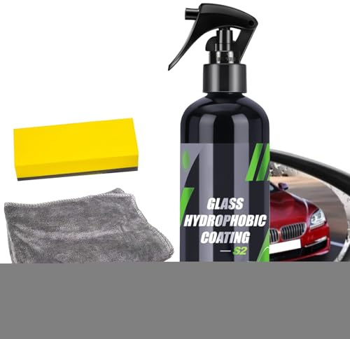 Spray repelente al agua del parabrisas - spray a prueba de lluvia del automóvil, fórmula de protección de lluvia | Solución de recubrimiento transparente, escudo resistente a la niebla, líquido potenc