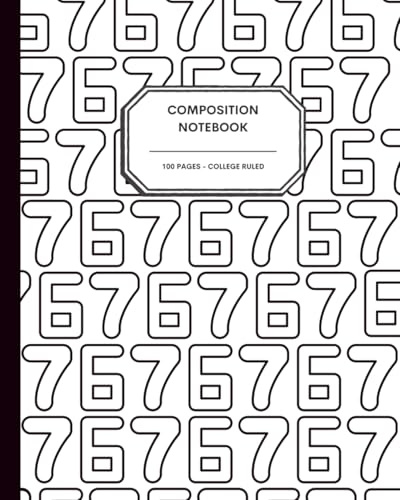 “Siiiiiix Seeeeven” Meme Notebook – 8x10” – 100 College Ruled Pages – Funny Number 6 7 Design for Fans of Internet Humor & Viral Memes
