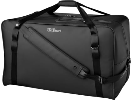 Wilson Fußballtasche mit 12 Bällen, Schwarz
