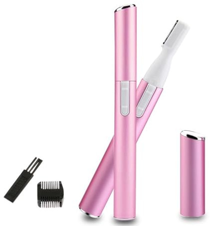 Electric Eyebrow Razor for Women & Men – Mini Portable Painless Hair Remover for Brows, Face, Lips, Chin & Peach Fuzz, Battery-Operated Precision Trimmer