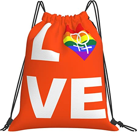 Unisex Simväska P Homosexuell Rainbow Flag Kärlek Praktisk Lätt Ryggsäck 36 x 42 cm för Shopping, Pool, Simning
