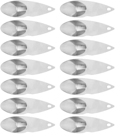 MOLUCKFU 14 piezas Cuchillos y Cucharas para Cortar Kiwi de Acero Inoxidable Mango Ergonómico Antideslizante Utensilios de Cocina Prácticos para Frutas como Kiwi Limón y Resistentes y