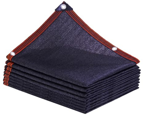 Vela ombreggiante nera con occhielli – Tessuto ombreggiante traspirante per serra, giardino, cortile, patio, pollaio (da 1 x 2 m a 10 x 11 m)