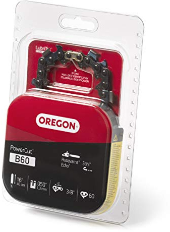 Oregon B60 X-Grind Chainsaw Chain-3/8in. x 0.050in. fits 16in. Bar, Model Number 72LGX060G, Grey