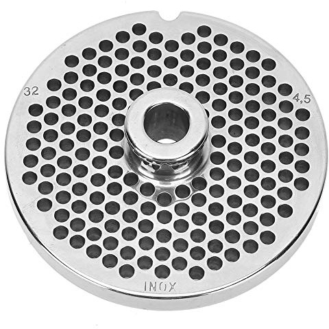 Blantye Household Stainless Steel Meat Grinder Crusher Mincer Plate Disc Knife Replacement Kitchen Accessory(32# Hole Plate 4.5mm)