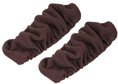 SEWACC 2 Stück Bürostühle Armlehnenbezüge Stretchy Computer Stuhl Armlehne Schutz Abdeckungen für Zuhause Büro (Kaffee)