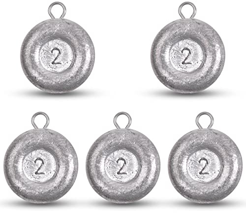 Disc Sinkers Fishing Weights, Coin Sinkers Weights Saltwater Surf Fishing Weights Catfishing Gear Tackle 8oz 6oz 5oz 4oz 3oz 2oz 1oz
