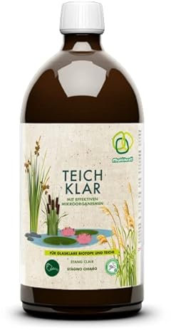 Multikraft Teich Klar - Hochwirksames biologisches Teichklärungsmittel für kristallklare Teiche & Gewässer - unterstützt das ökologische Gleichgewicht - Reduziert Algenwachstum, 1 Liter