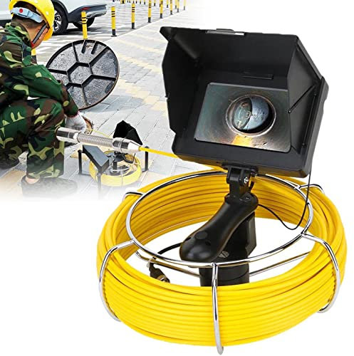 XDLYWUZIQ Inspektionskamera,1080P Endoskopkamera, 17mm IP68 wasserdichte Rohrkamera mit 8 Einstellbaren LED-Licht, Kanalkamera 30m mit DVR, 5 LCD-Bildschirm für Abflussrohre Inspektion