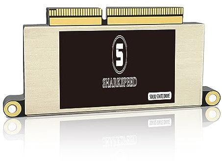 S SHARKSPEED SSD 1TB NVMe für MacBook Pro M.2 PCIe Gen3.0x4 3D NAND Festplatte Intern Upgrade für MacBook Pro Retina 13 Zoll A1708(Ende2016-Mitte 2017) EMC 3164/2978 Non-Touch Bar