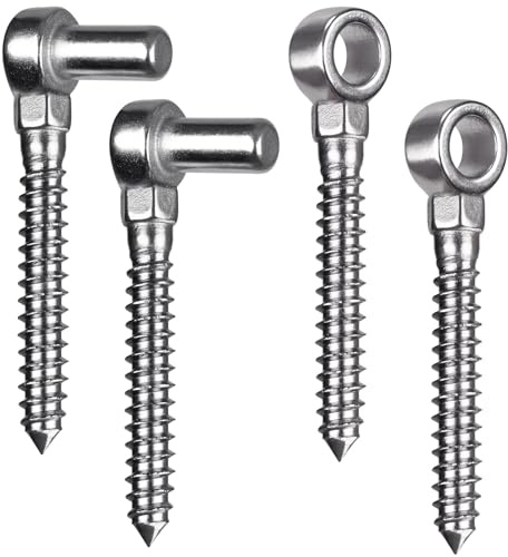 Insaga Torscharnier M12, 1 Satz Schwerlast Gartentor Scharnier Zauntor Kloben J-haken und Augenscharnier Bolzen zum Schraube Edelstahl Torangel für Holzzaun/Garten Tor/Feld Tor/Einfahrt, 110mm