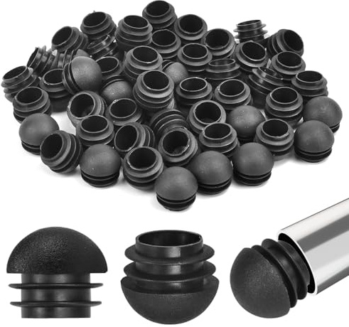 DTYGUIXE 50 Stück Rund Rohrstopfen 25 mm Kunststoff Schwarz | Lamellenstopfen Für Stahlrohr, Möbelrohr, Tisch- Und Stuhlbeine, Abriebfest, Geräuschmindernd