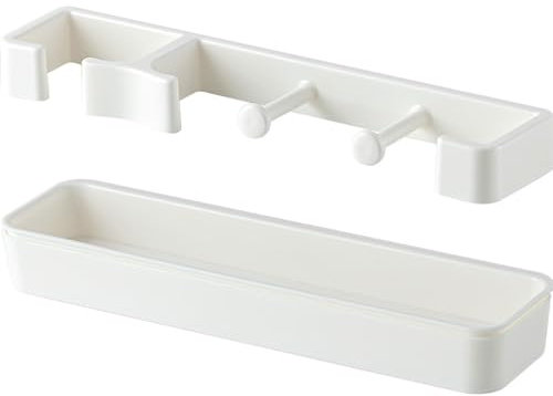 HUHJYUGE Regenschirmständer Weiss, Regenschirmständer Wandmontage, Regenschirmständer Weiss Wand mit Abnehmbarem Tropfablage, Minimalistisches Design, für den Flur und das Büro (White)