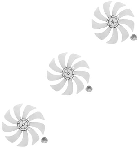 Zerodeko 3pezzi Ventola Sostitutiva Per Ventilatori Da Tavolo Ventilatore Leggere e Resistenti Facili Da Installare Per Uso Domestico e Professionale