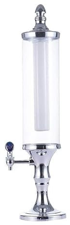 HYJYWYBD Girafe à Bière, Girafe à Bière,Tireuse à Bière avec Tube de Glace et éclairage LED,pour la fête KTV Restaurant Buffet Barbecue(Color:Silver,Size:1500ML)