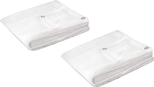 Kippen 6083H - Confezione da 2 pezzi di Telone Retinato Trasparente con Grammatura da 130 g/m². Taglia 1,5x2 (3 m²)