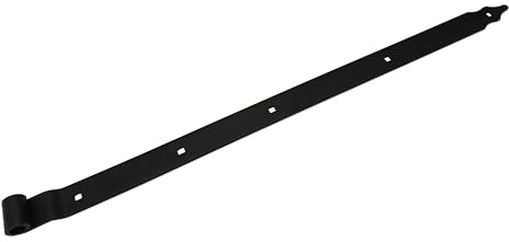 BRESKO Ladenband gekröpft 30-80 cm Torband Türband Ladenbänder Türbänder Torbänder Scharnier Gartentor Scharniere Bänder Torbeschlag Torscharnier Tor (Schwarz, 800x40x5 mm)