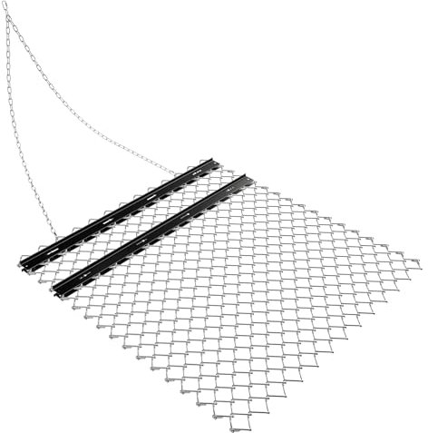 Wiltec Quad Chain Harrow 155 x 123.5 cm Farm Harrow for Quads, ATVs and Tractors Field Harrow for Harrowing Gardens, Pastures, Gravel driveways etc.