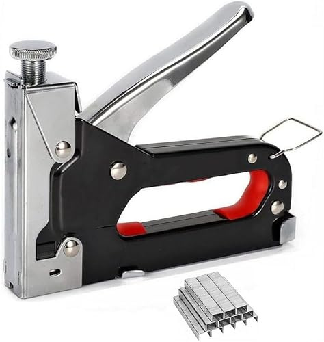 Heavy Duty Staple Gun 3-in-1 with 1000 Staples for Upholstery & Wood