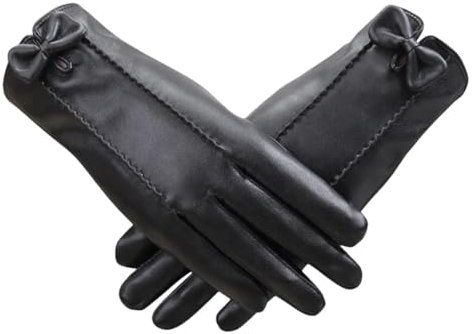 Damenhandschuhe Aus PU-Leder Für Den Winter, Warme Handschuhe Zum Autofahren, Kaschmir, Abendhandschuhe, Outdoor-Sport, Party