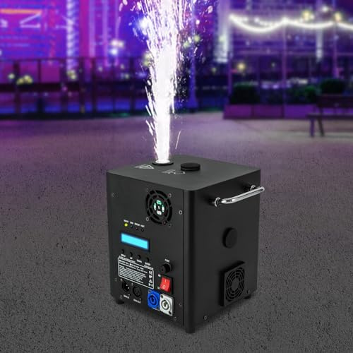 MEELRYD Pyrotechnikmaschinen, 700W DMX Cold Spark Feuerwerksmaschine Stage Spezialeffekt Machine mit Fernbedienung für DJ, Hochzeit, Halloween, Weihnachten, Party