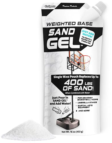 GoSports Sand Gel Weighted Base Filler for Indoor/Outdoor Basketball Hoops, Umbrella Bases, & More - 16 oz, Just Add Water