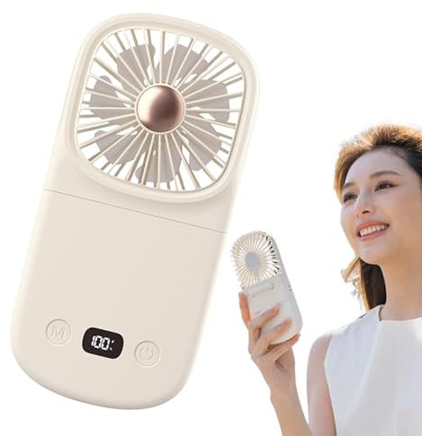 Ventilador personal de mano, ventilador personal portátil - Ventilador de escritorio pequeño plegable con pantalla digital - Refrien el gadget, el soplador de enfriamiento para de escritorio de casas