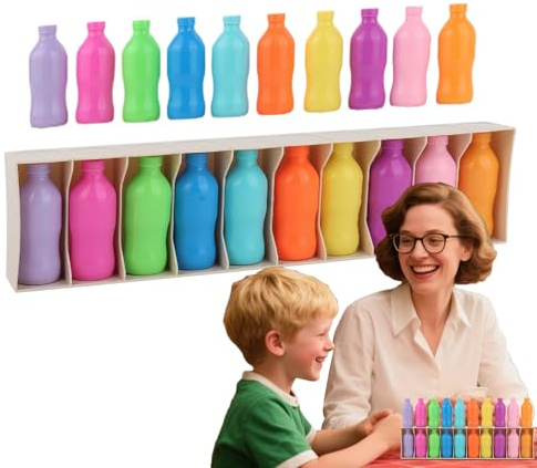 ETUCYNG Gioco Di Memoria Per Bambini | Abbina Bottiglie Colorate - Attività Educative Per Famiglie Bambini Adulti In Casa Giardino Spiaggia Picnic