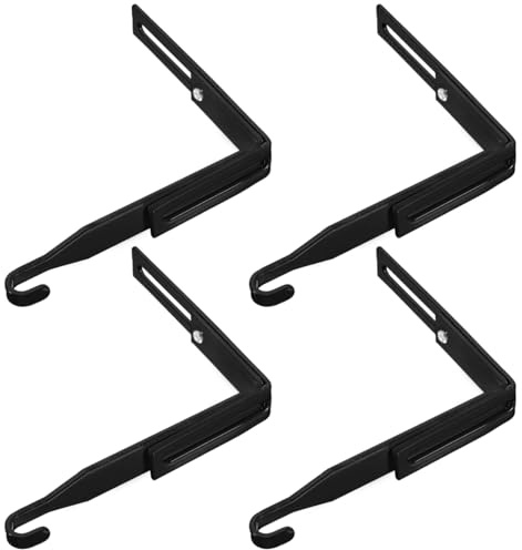 CLISPEED 4stücke Verstellbare Metall-haken Für Schrank Und Tür Stabiles Aufhängen Von Handtüchern Taschen Und Accessoires Vielseitiger Organizer Für Küche Garderobe Schwarz