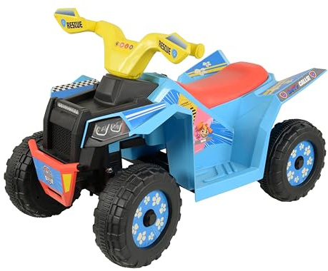 Paw Patrol Kids Mini Quad Bike - Official Licensed Kids Ride On Car - 6V Electric Ride On Toys - Forward, Reverse Gears, Chunky Tyres & Amazing Friends Decals, Safe Toddler Toy - Paw Patrol Toys