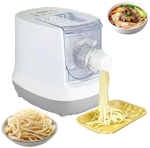 Electric Pasta Maker, Automatic Noodle Maker Machine with 13 Molds, Up to 650g Flour Dough Kneading Mixer for Homemade Noodles, Spaghetti, Fettucine and Penne