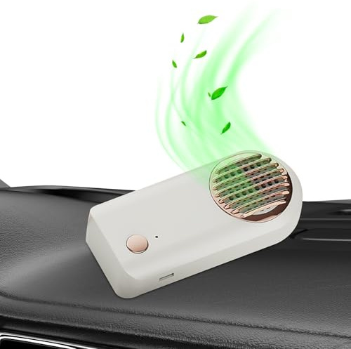 Portable Vehicle Air Cleaner, Odor Neutralizer Device, Mini Air Purification System, Compact Freshener Gadget, USB Powered Ionizing Machine, Indoor | for Cars Home Rooms